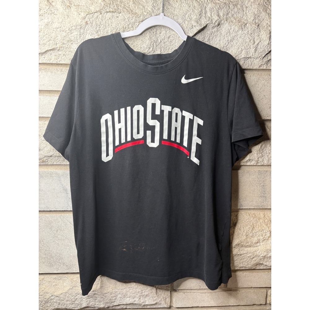 Nike Ohio State Buckeyes Dri-FIT Graphic T-Shirt Mens XL Black Short Sleeve‎